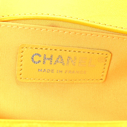 Chanel Velvet Quilted Medium Boy Flap Yellow 6 of 9