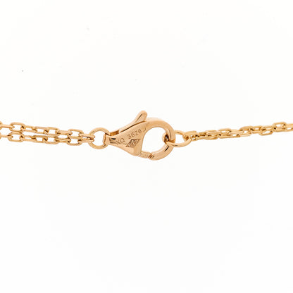 Cartier 18K Pink Gold Ceramic Diamond Three Ring LOVE Pendant Necklace 5 of 5