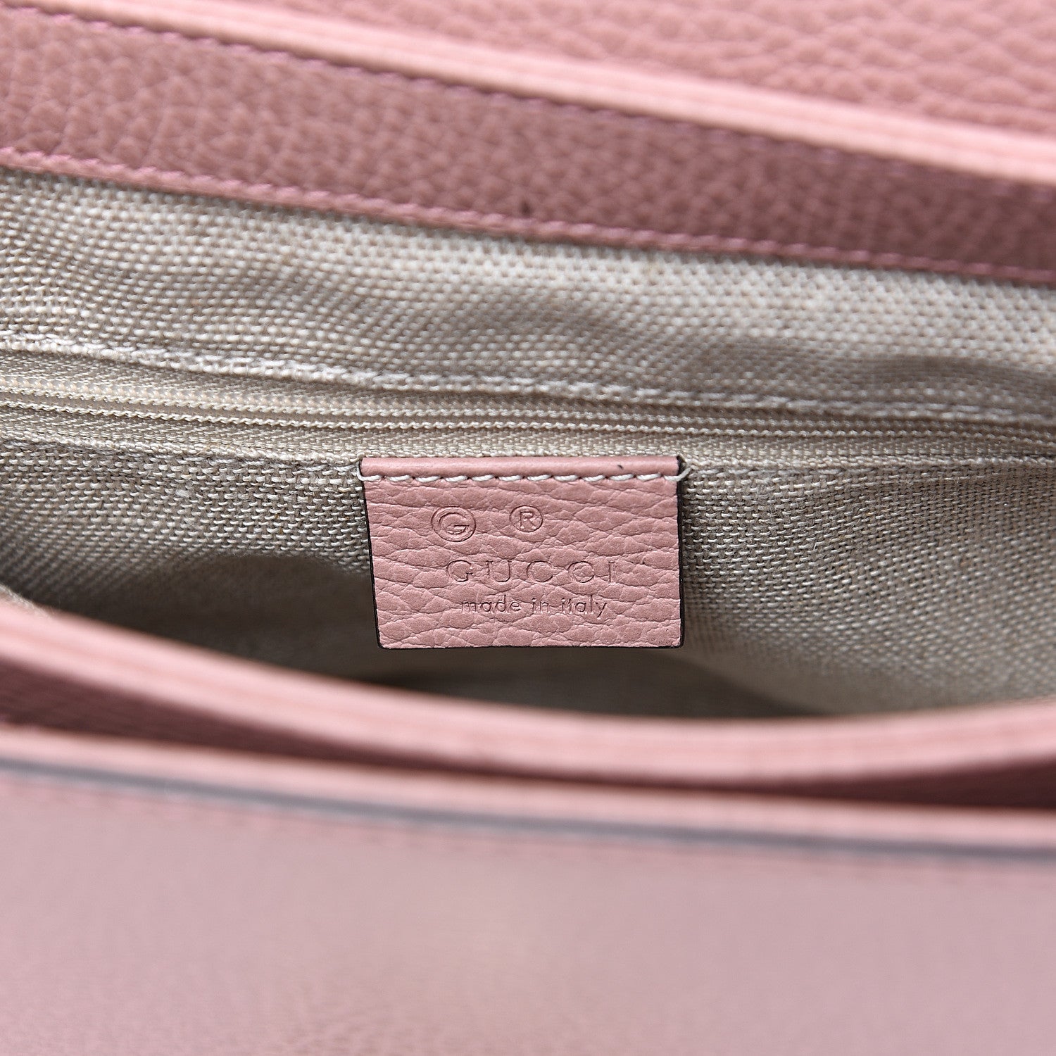 Gucci Dollar Calfskin Interlocking G Top Handle Shoulder Bag Soft Pink 5 of 9