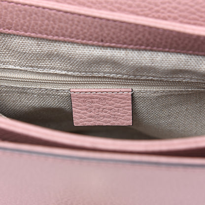 Gucci Dollar Calfskin Interlocking G Top Handle Shoulder Bag Soft Pink 5 of 9