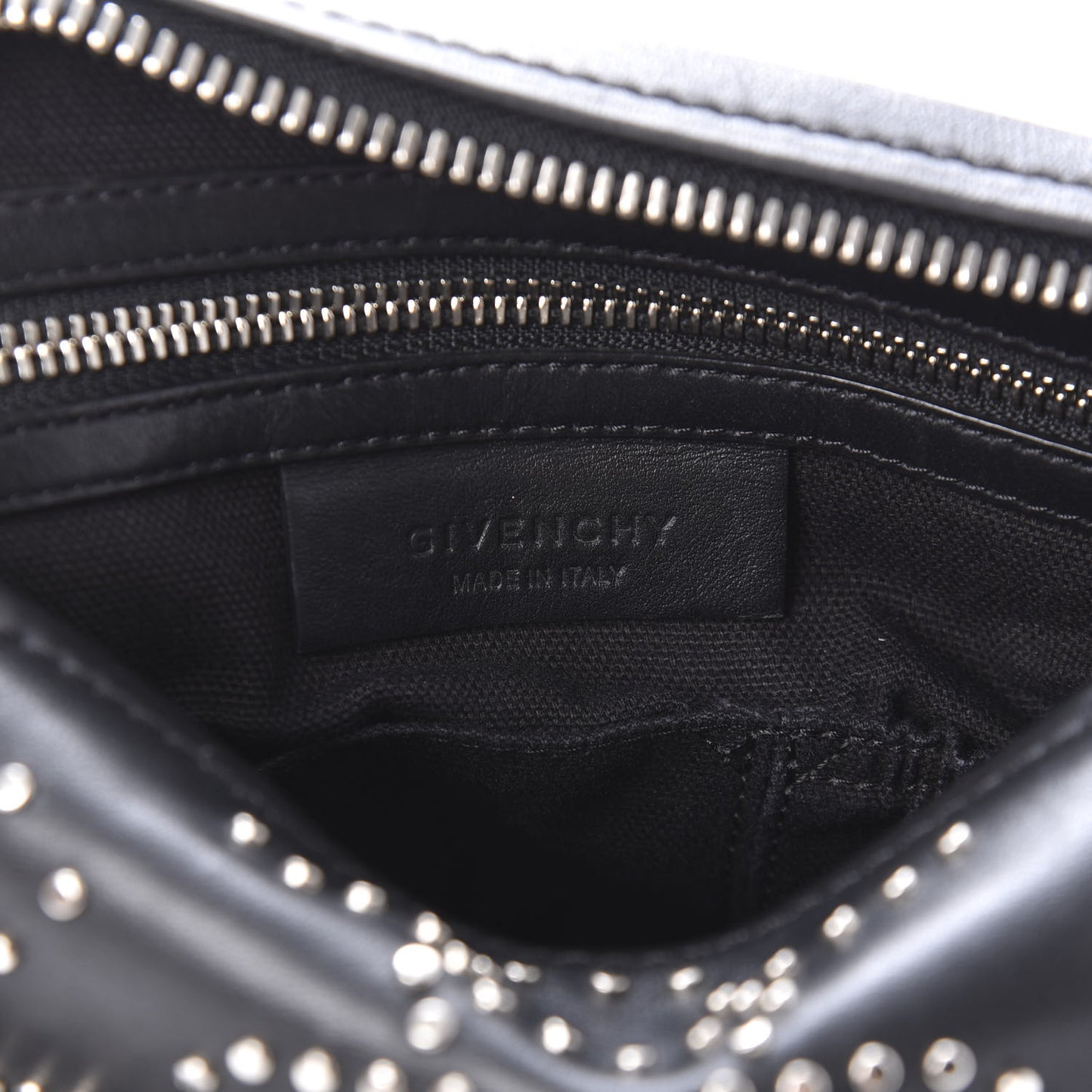 Calfskin Small Studded Pandora Black