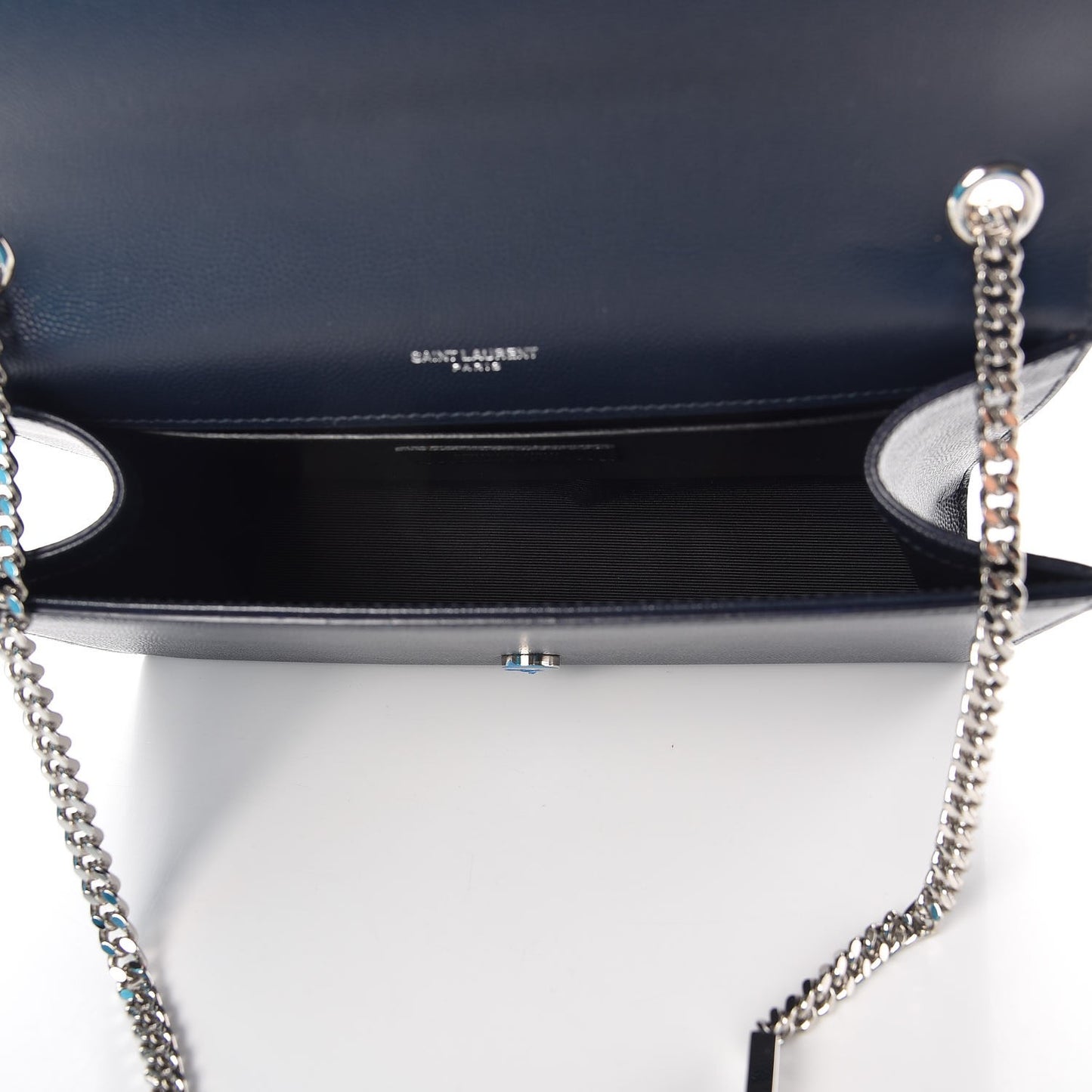 Grain De Poudre Medium Classic Monogram Kate Satchel Deep Marine