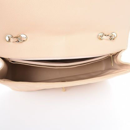 Chanel Caviar Quilted Jumbo Single Flap Beige Clair 6 of 11