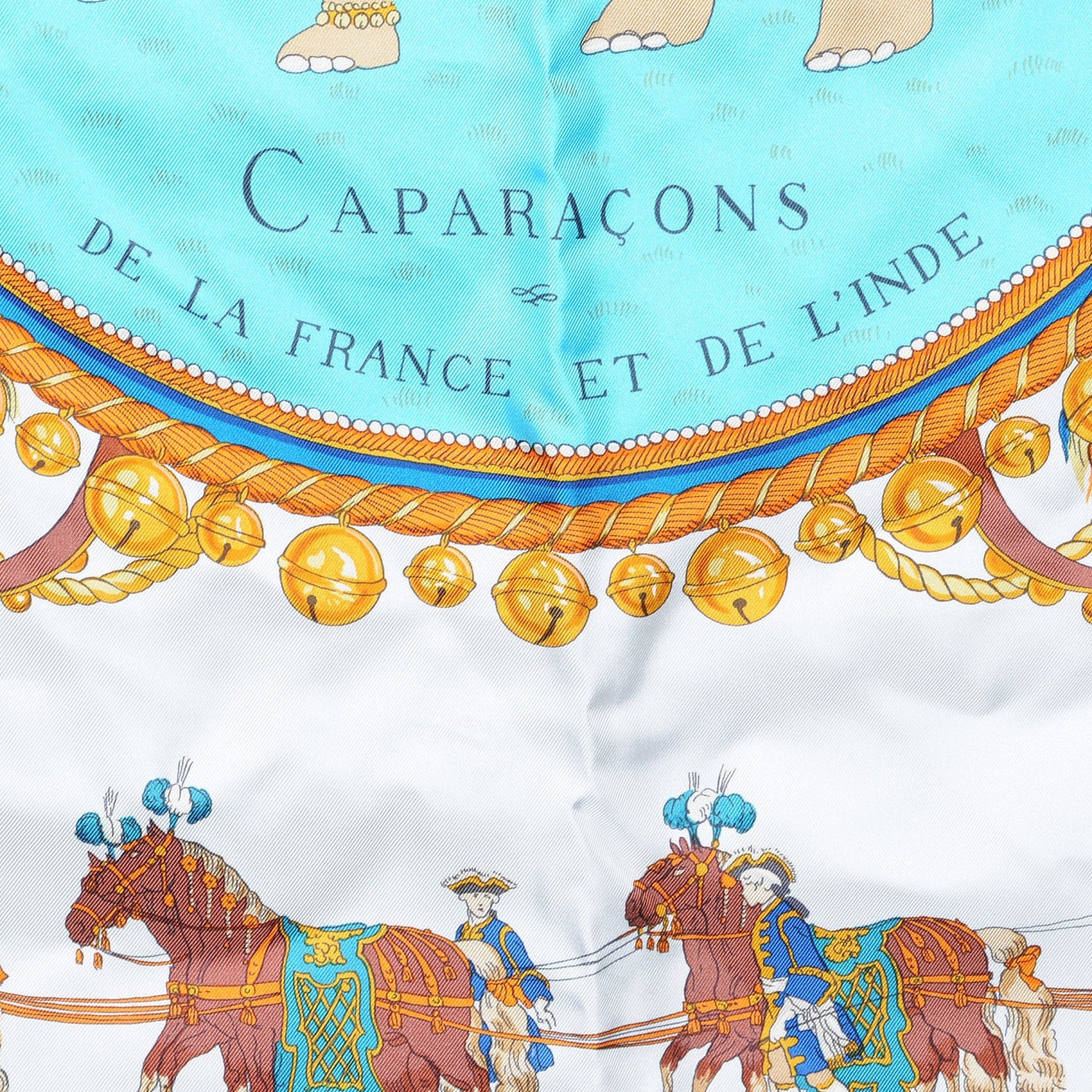 Silk Caparacons De La France Et De L inde Scarf 90