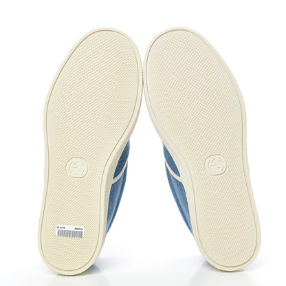 Gucci Kura Denim Logo Embroidered Mens Slip On Sneakers 6 Blue 5 of 9