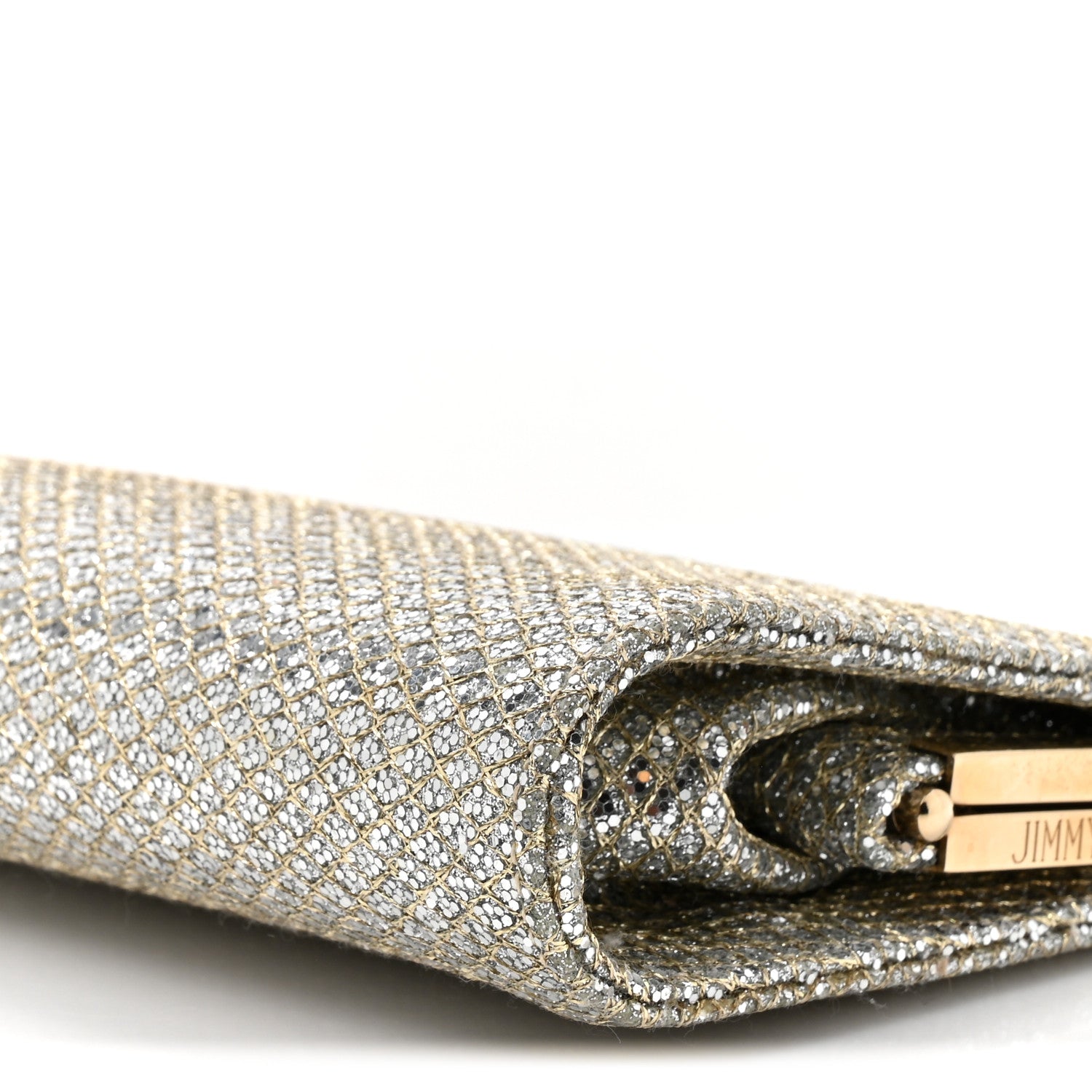 Jimmy Choo Glitter Fabric Camille Clutch Champagne 8 of 11