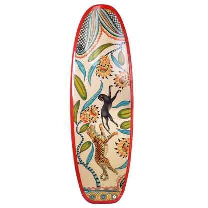Hermes Resin Savana Dance Surfboard Rouge Vif Jaune 1 of 10