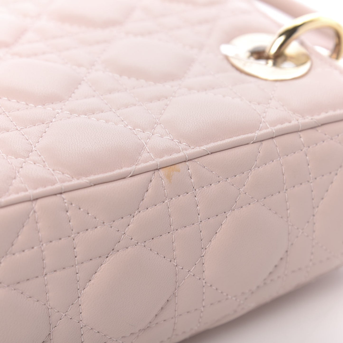 Lambskin Cannage Small Lucky Badges My Lady Dior Pink