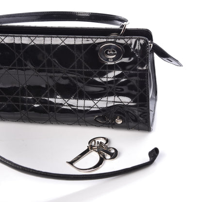 Christian Dior Patent Cannage Stitched East West Lady Dior Black 13 of 13