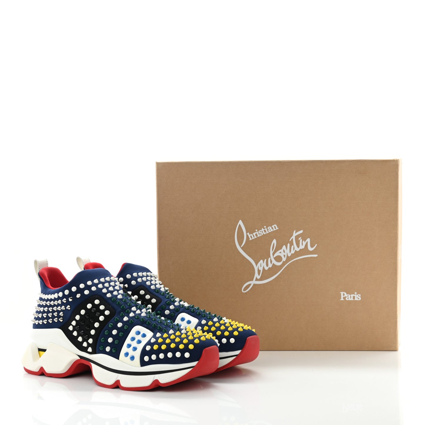 Neoprene Mens Spike Sock Flat Sneakers 44 Multicolor