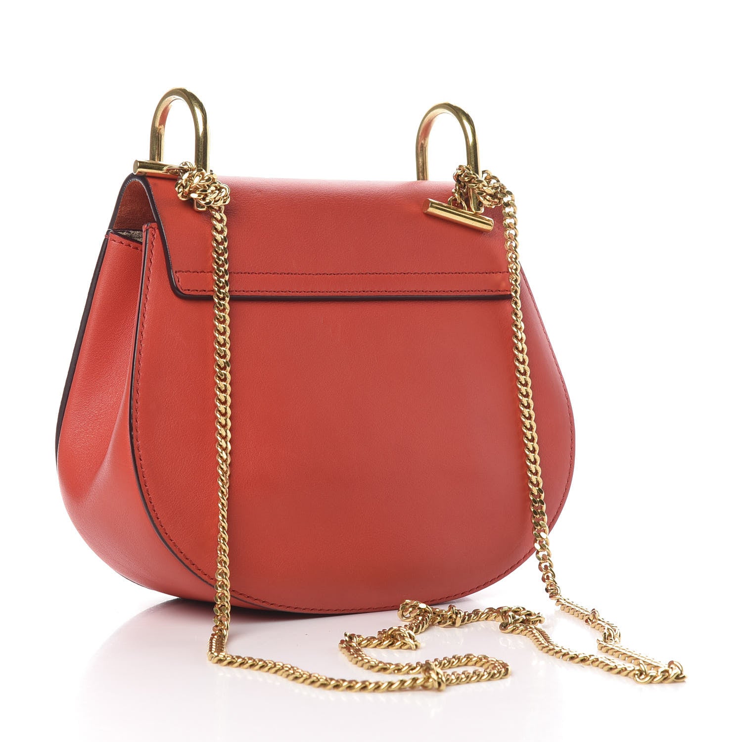 Chloe Lambskin Suede Calfskin Mini Drew Shoulder Bag Poppy 3 of 11