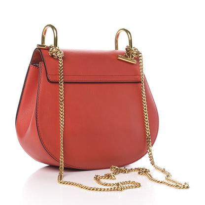 Chloe Lambskin Suede Calfskin Mini Drew Shoulder Bag Poppy 3 of 11
