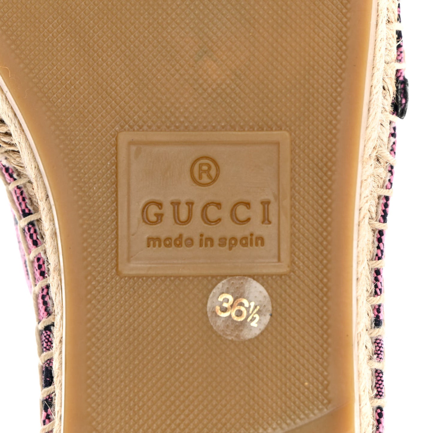 GG Monogram Multicolor Espadrilles 36.5 Pink Blue