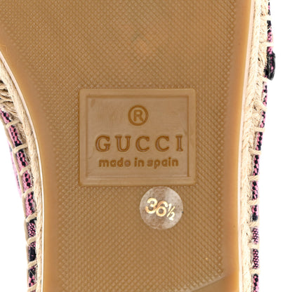 Gucci GG Monogram Multicolor Espadrilles 36.5 Pink Blue 8 of 11