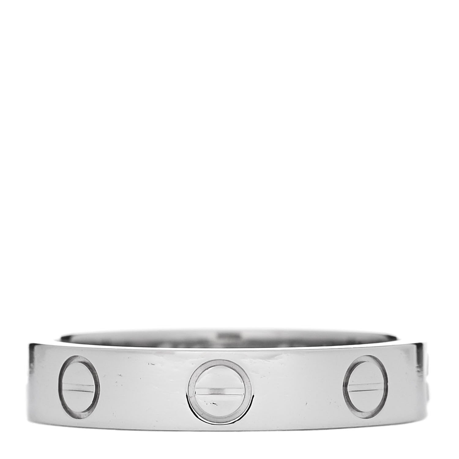 Cartier Platinum 3.5mm LOVE Wedding Band Ring 51 5.75 3 of 6