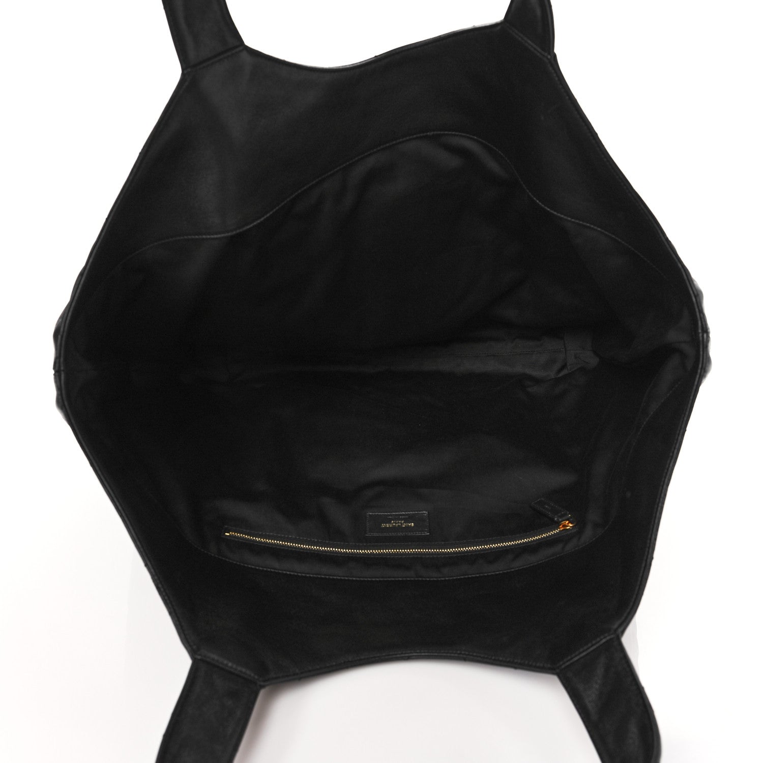 Saint Laurent Lambskin Quilted Maxi Icare Shopping Tote Black 6 of 7
