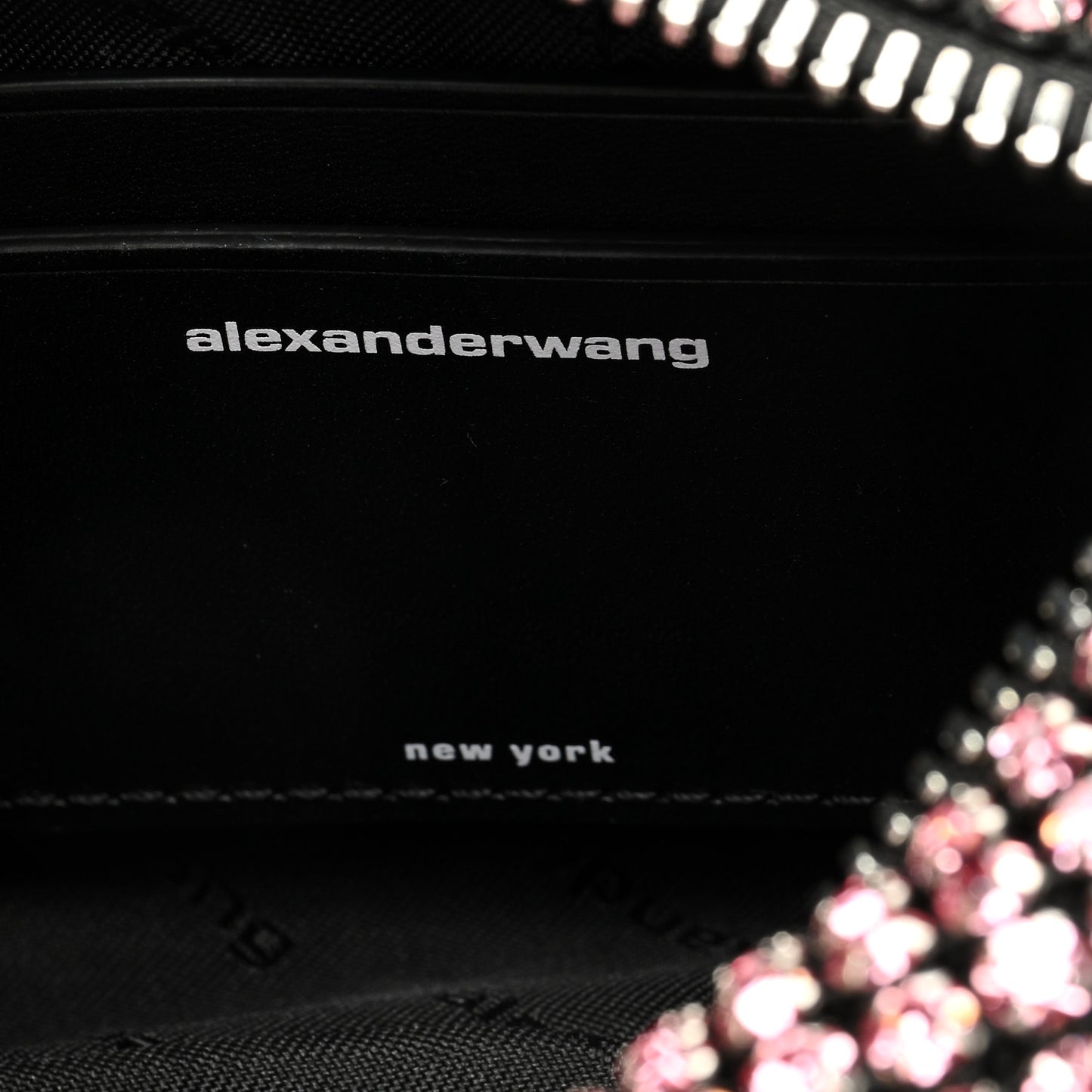 Mesh Crystal Rhinestone Mini Heiress Pouch Pink