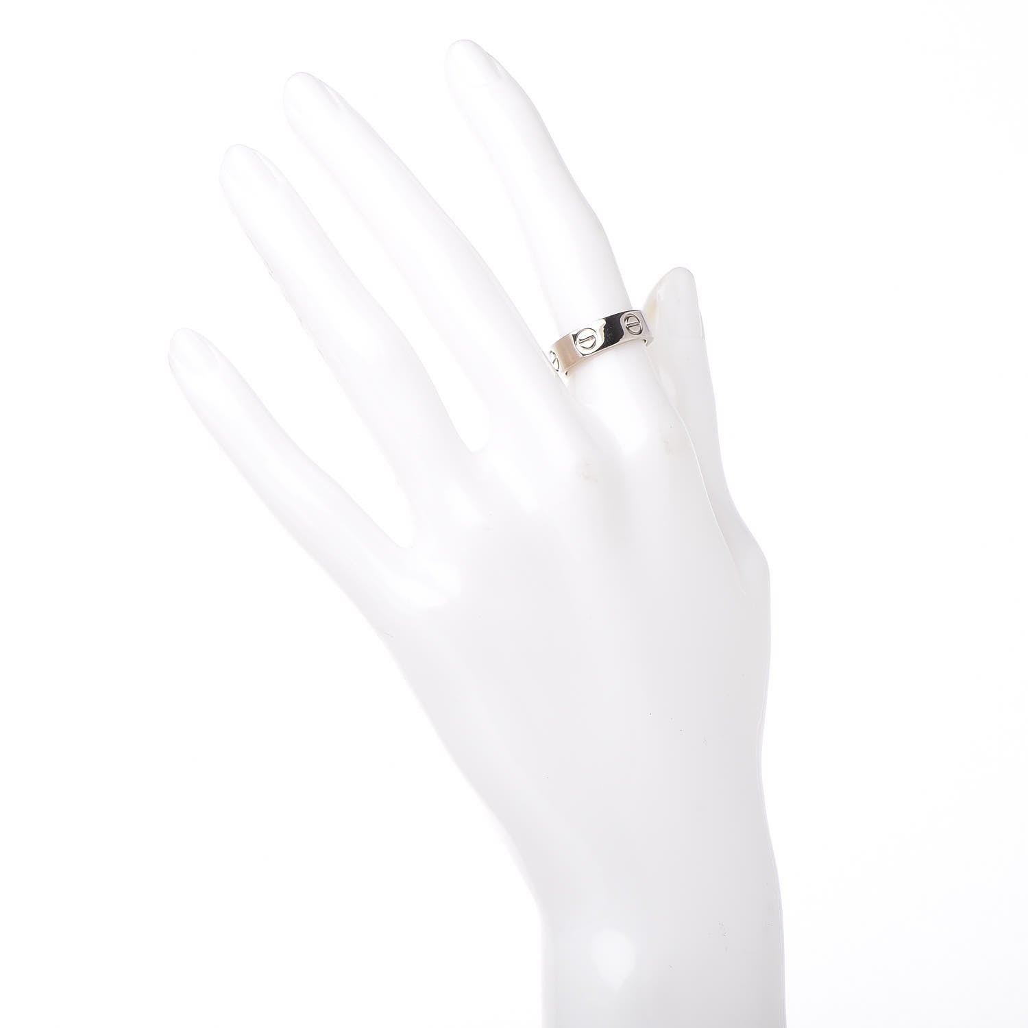 Cartier 18K White Gold 5.5mm LOVE Ring 49 4.75 2 of 6