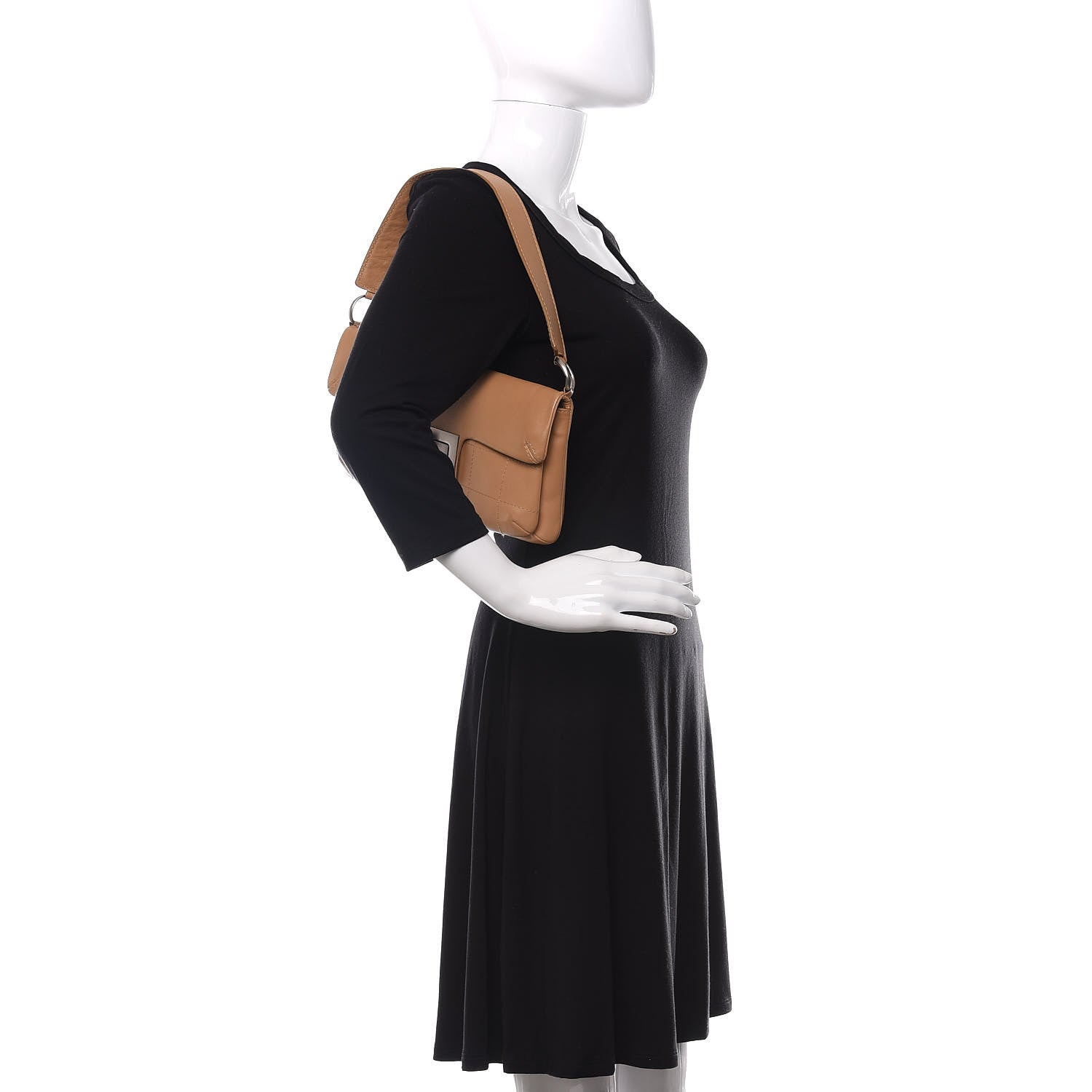 Chanel Calfskin Square Stitched Mademoiselle Shoulder Bag Tan 2 of 16