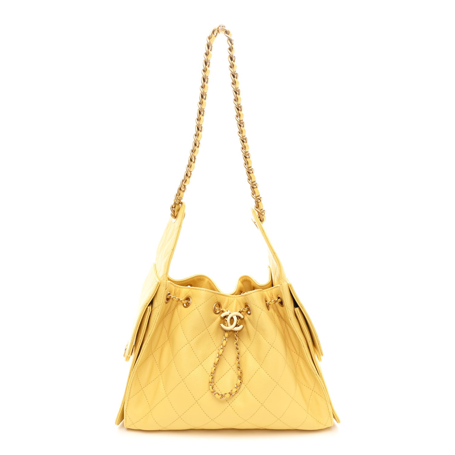 Chanel Caviar Quilted Small Chanel 25 Handbag Light Yellow 1 of 11