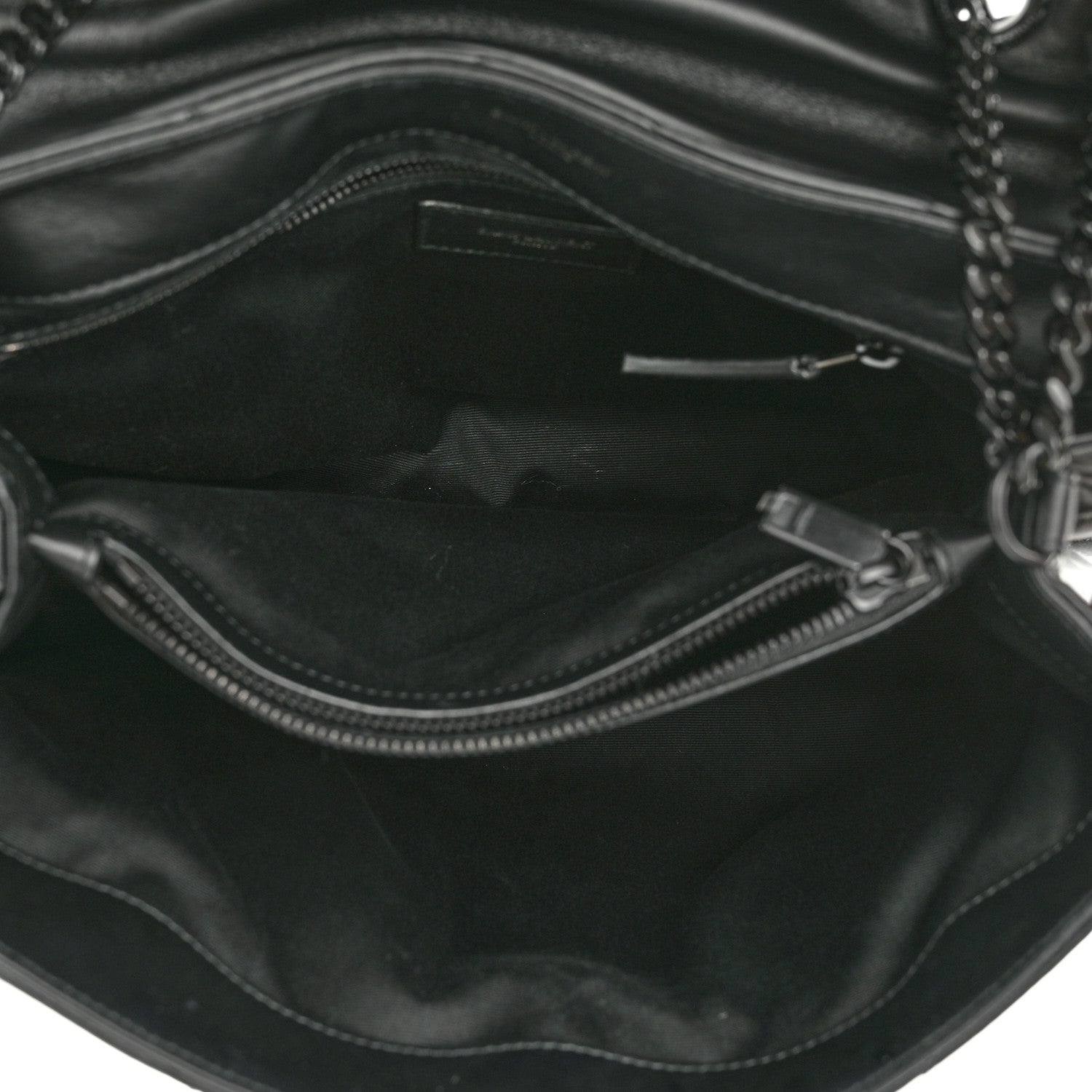 Saint Laurent Calfskin Y Quilted Monogram Monochrome Medium Loulou Chain Satchel Black 4 of 10