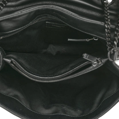 Saint Laurent Calfskin Y Quilted Monogram Monochrome Medium Loulou Chain Satchel Black 4 of 10