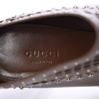 Gucci Calfskin Laser Cut Lika Ankle Boot 40 Nut Brown 9 of 13