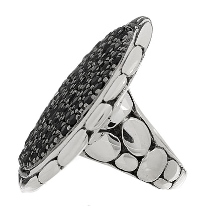 John Hardy Sterling Silver Black Sapphire Black Spinel Kali Lava Ring 54 7 3 of 6