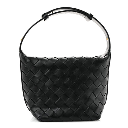 Bottega Veneta Calfskin Nappa Intrecciato Candy Wallace Black 1 of 11