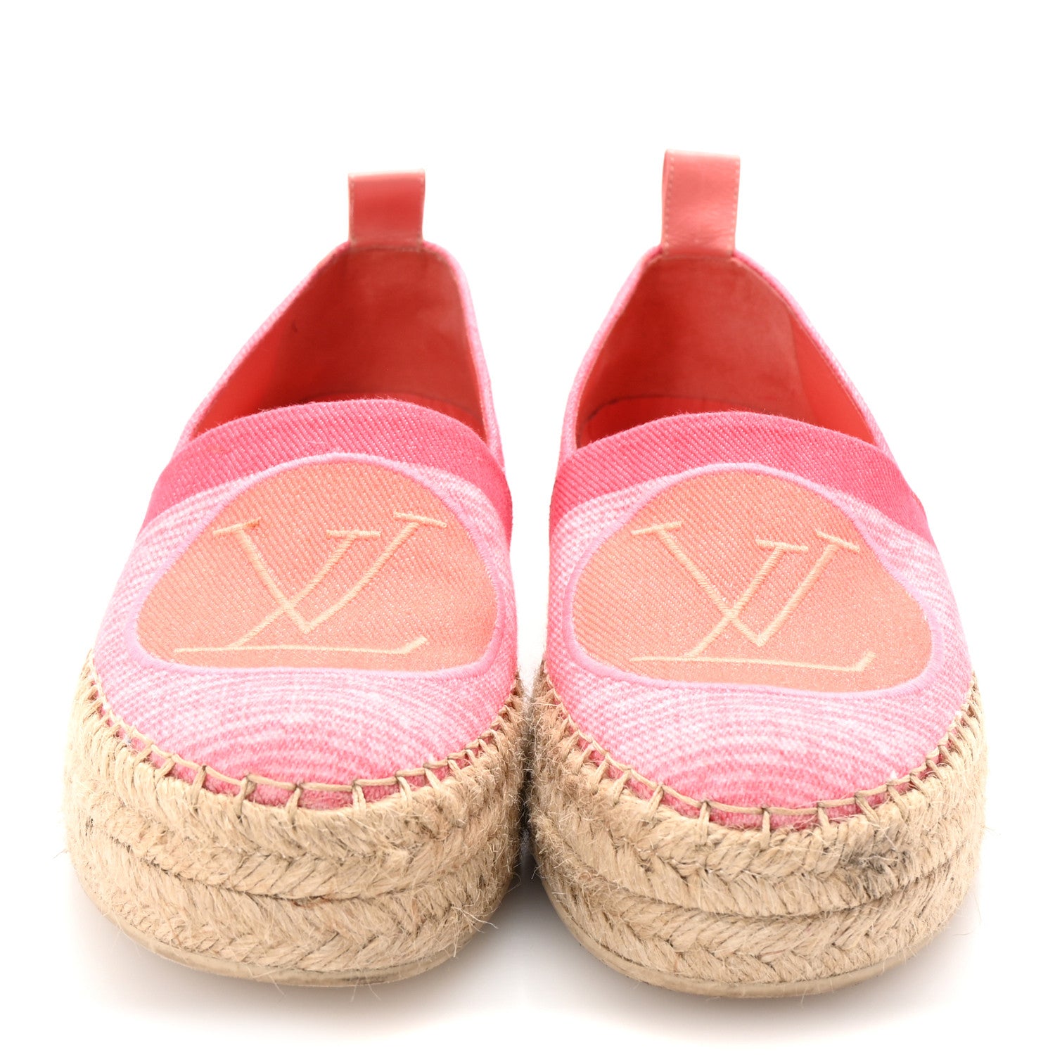 Louis Vuitton Canvas Blue Shore Espadrille Flats 36.5 Corail 3 of 8