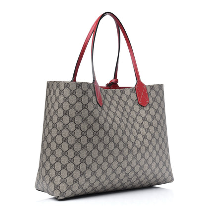 Gucci GG Supreme Medium Reversible Tote Beige Red 5 of 19
