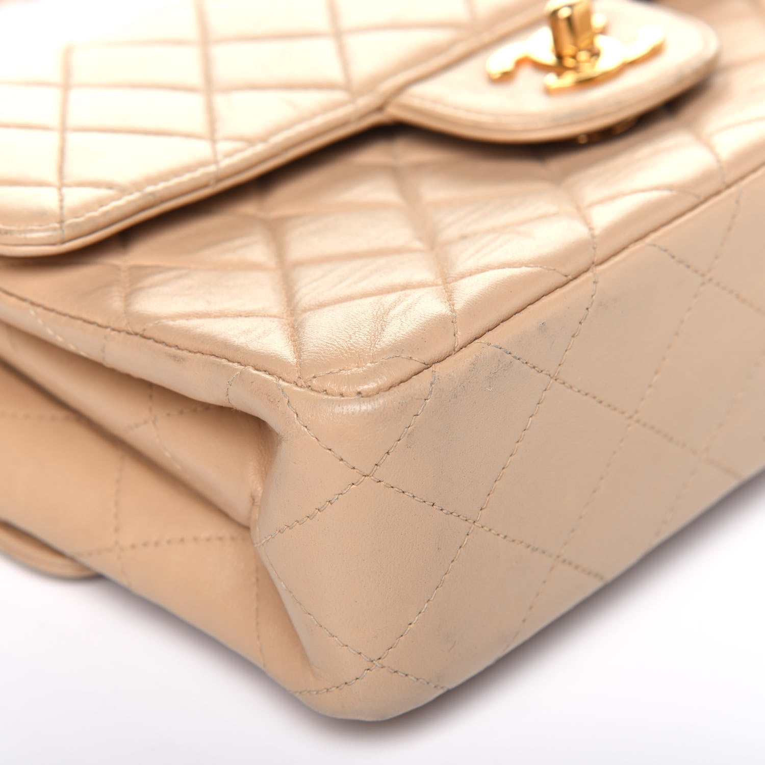 Chanel Lambskin Quilted Medium Double Sided Flap Beige 21 of 25