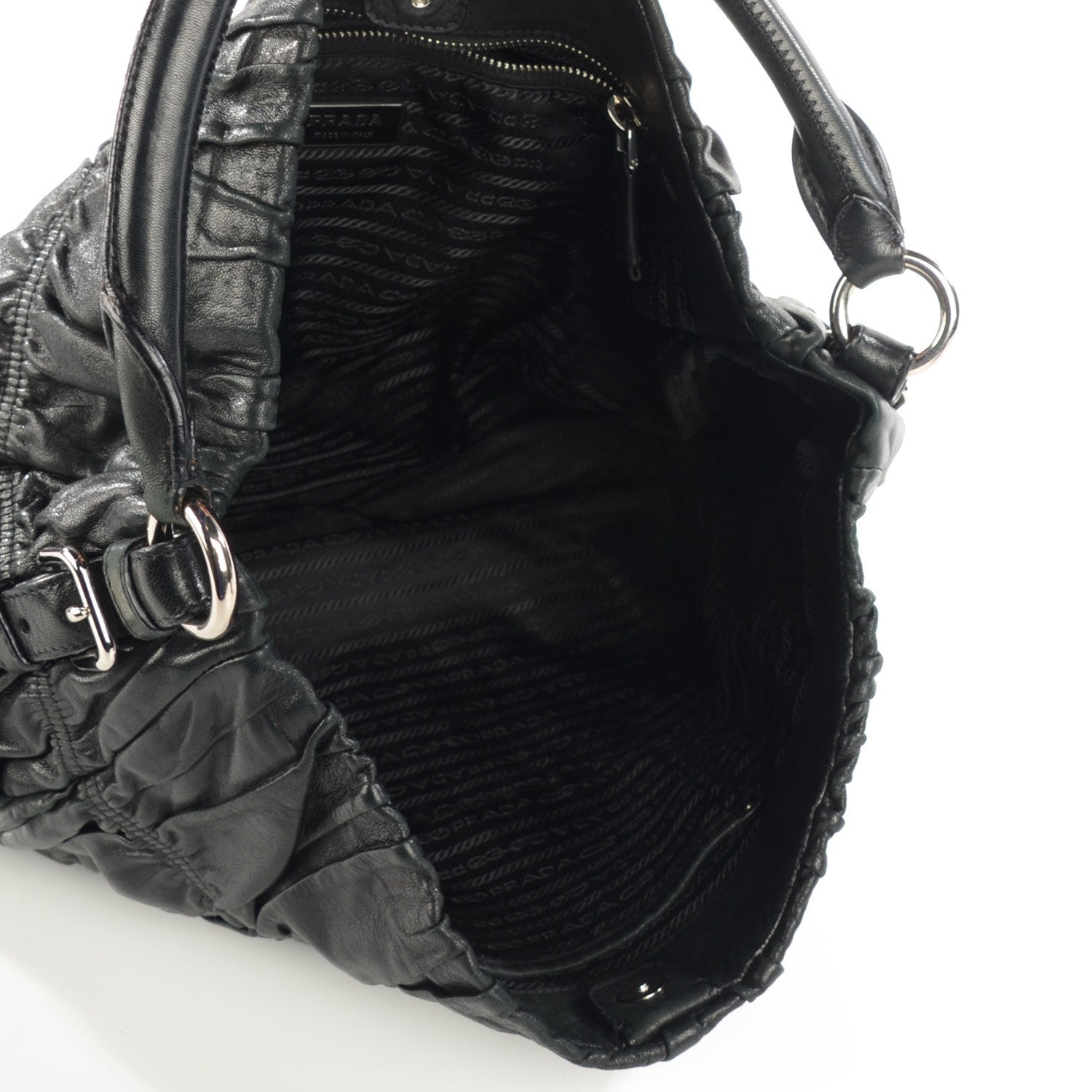 Prada Nappa Gaufre Hobo Nero Black 5 of 8