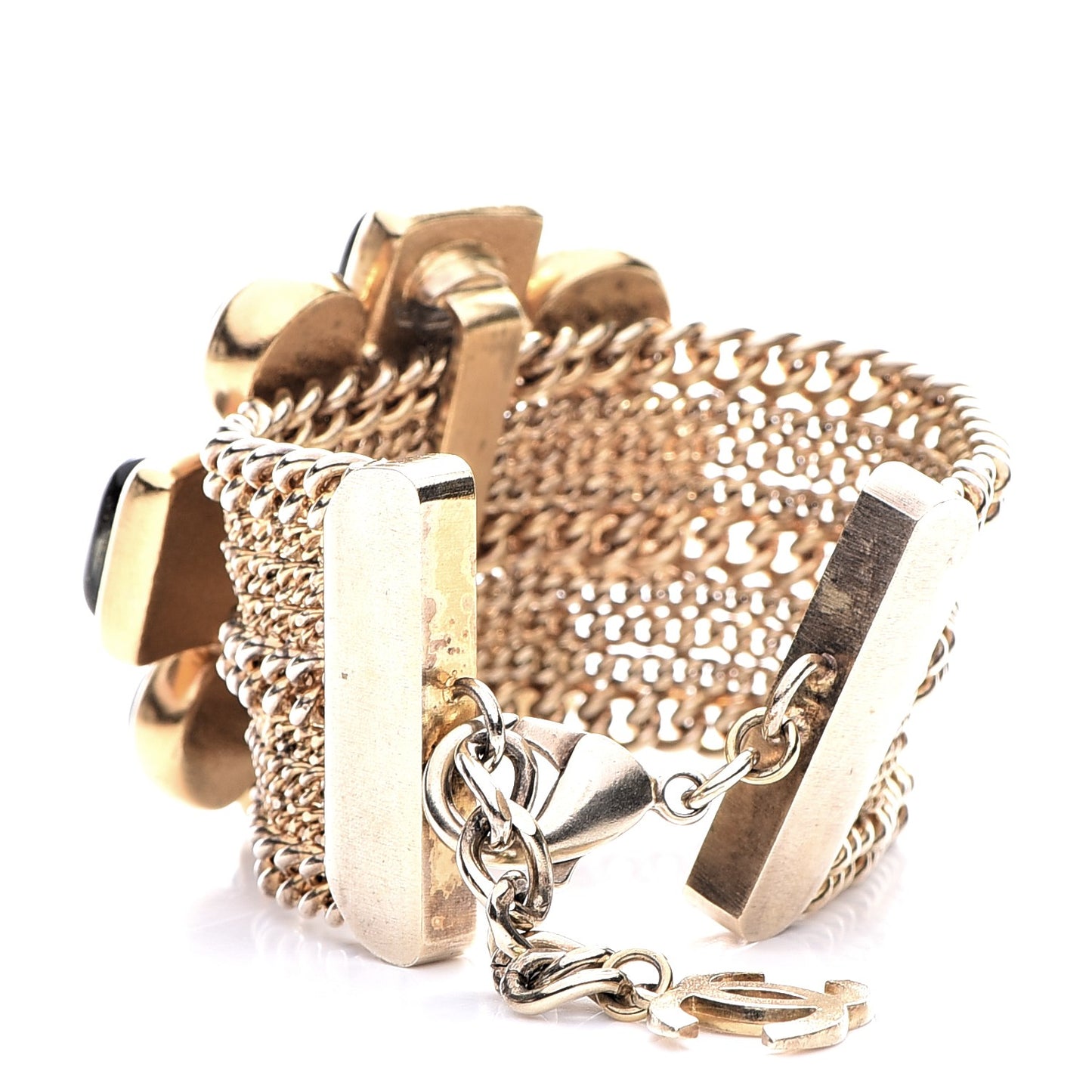 Beaded Gripoix Bracelet Black Gold