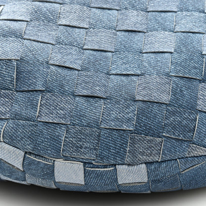Bottega Veneta Nappa Denim Effect Intrecciato Teen Jodie Hobo Denim 8 of 9