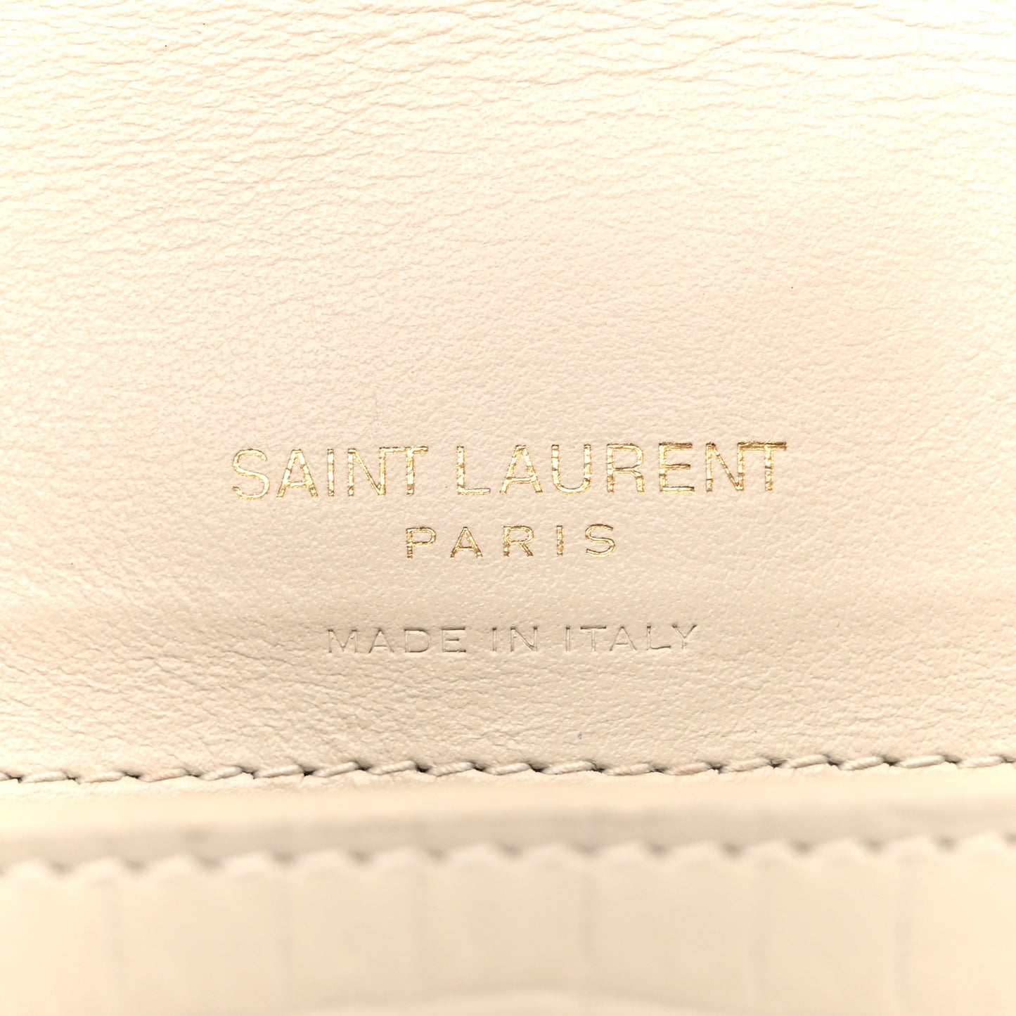 Crocodile Embossed Monogram Phone Holder Crossbody Crema Soft
