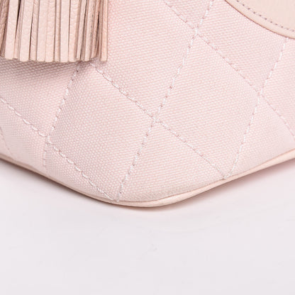 Chanel Canvas Caviar Tassel Tote Light Pink 14 of 18