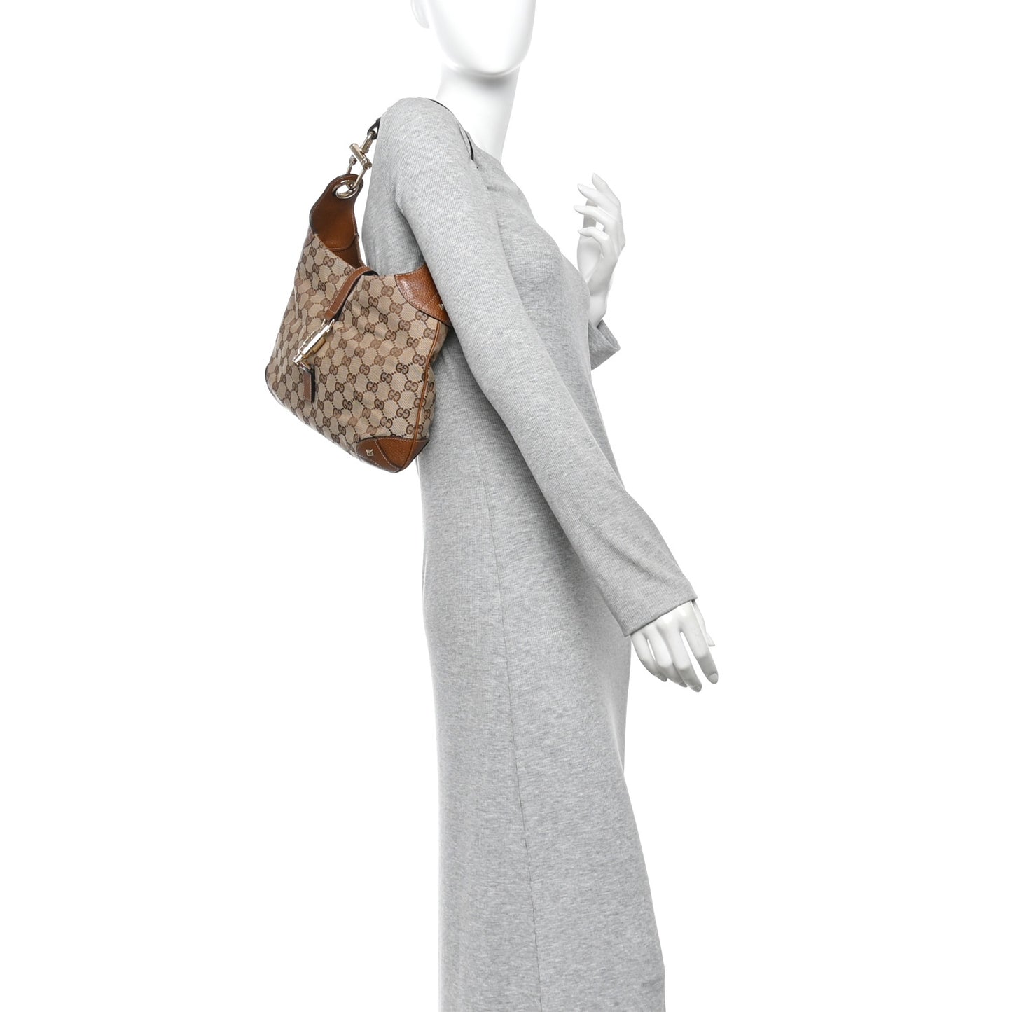 Monogram Piston Lock Jackie O Hobo Tan