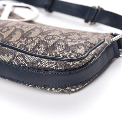 Christian Dior Monogram Shoulder Bag Pochette Blue 9 of 15