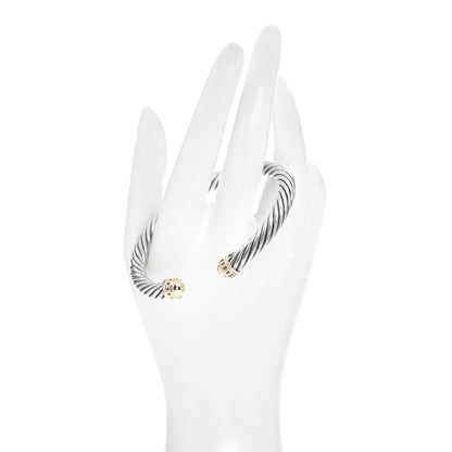 David Yurman Sterling Silver 14K Yellow Gold 7mm Cable Classics Bracelet 2 of 4