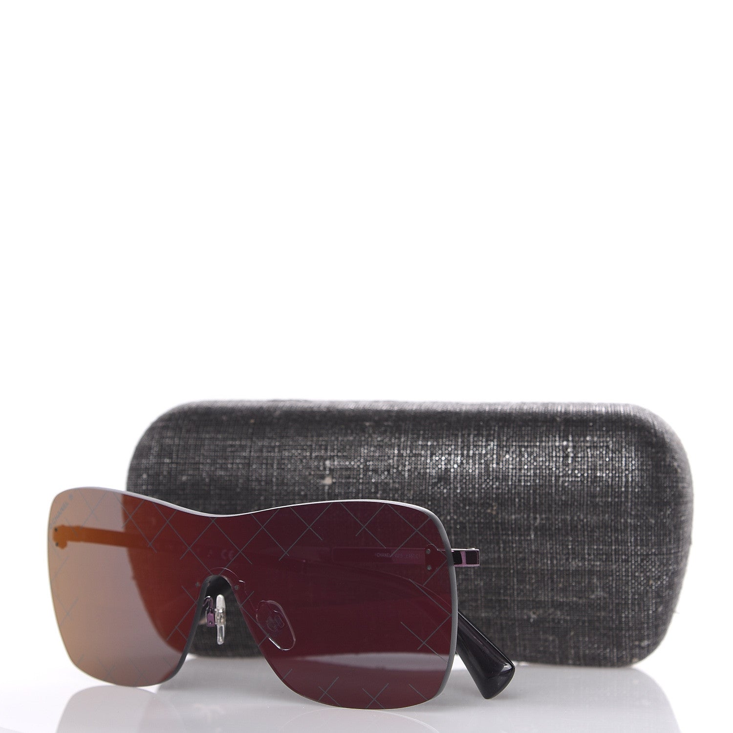 Chanel Shield Runway Sunglasses 4215 Burgundy 8 of 8