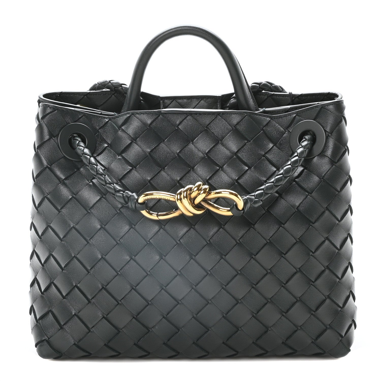 Bottega Veneta Nappa Intrecciato Small Andiamo Shoulder Bag Inkwell 1 of 9