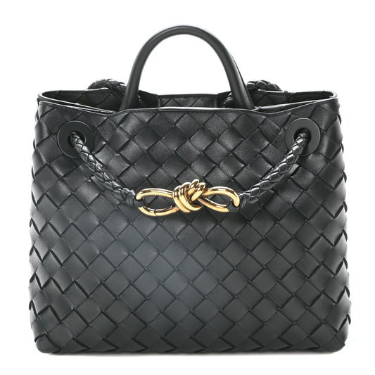 Nappa Intrecciato Small Andiamo Shoulder Bag Inkwell
