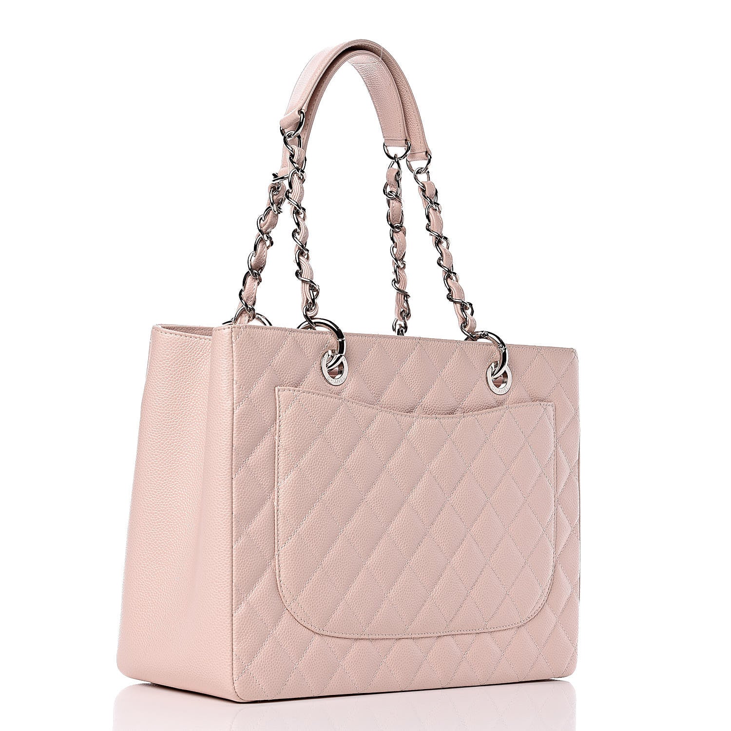 Chanel Caviar Quilted Grand Shopping Tote GST Light Pink 3 of 9