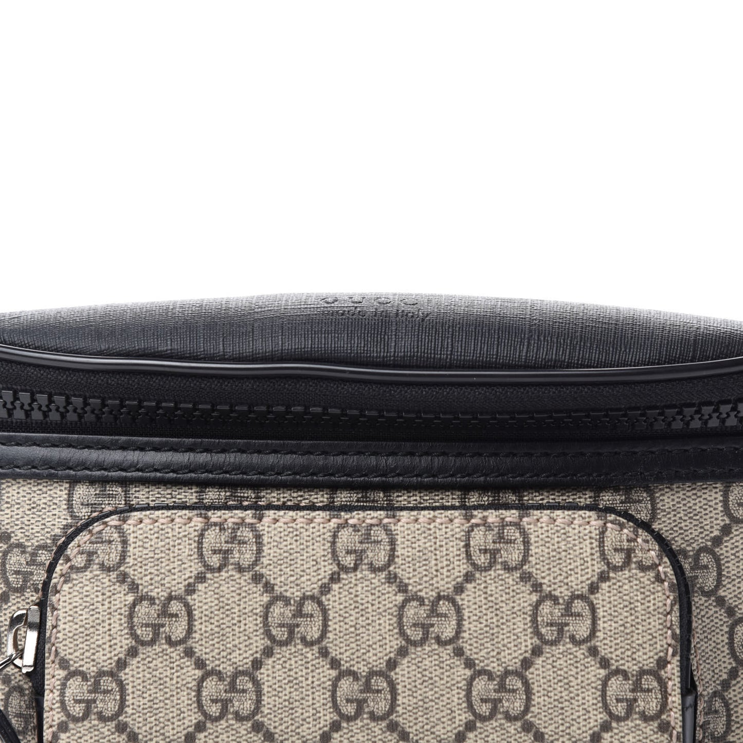 GG Supreme Monogram Belt Bag Black