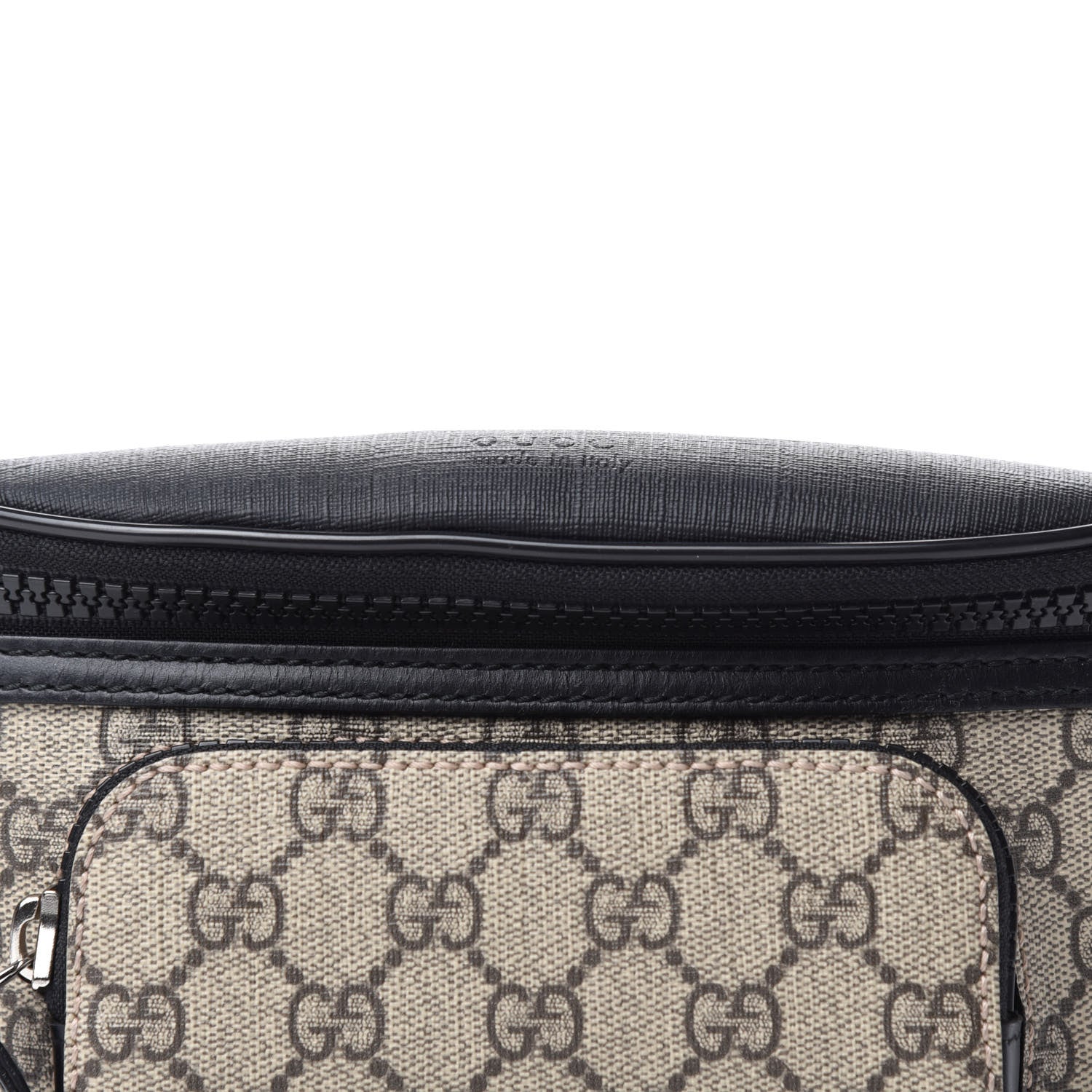 Gucci GG Supreme Monogram Belt Bag Black 10 of 10