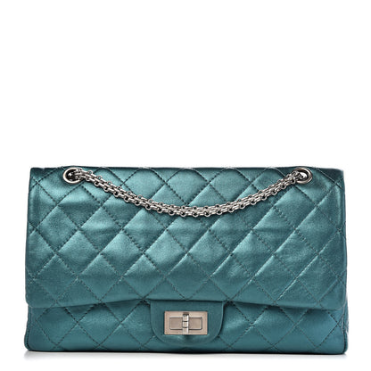 Chanel Metallic Calfskin Quilted 2.55 Reissue 227 Flap Turquoise 1 of 17