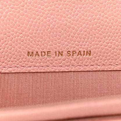 Chanel Caviar Quilted Boy Flap Card Holder Wallet Light Pink 6 of 9