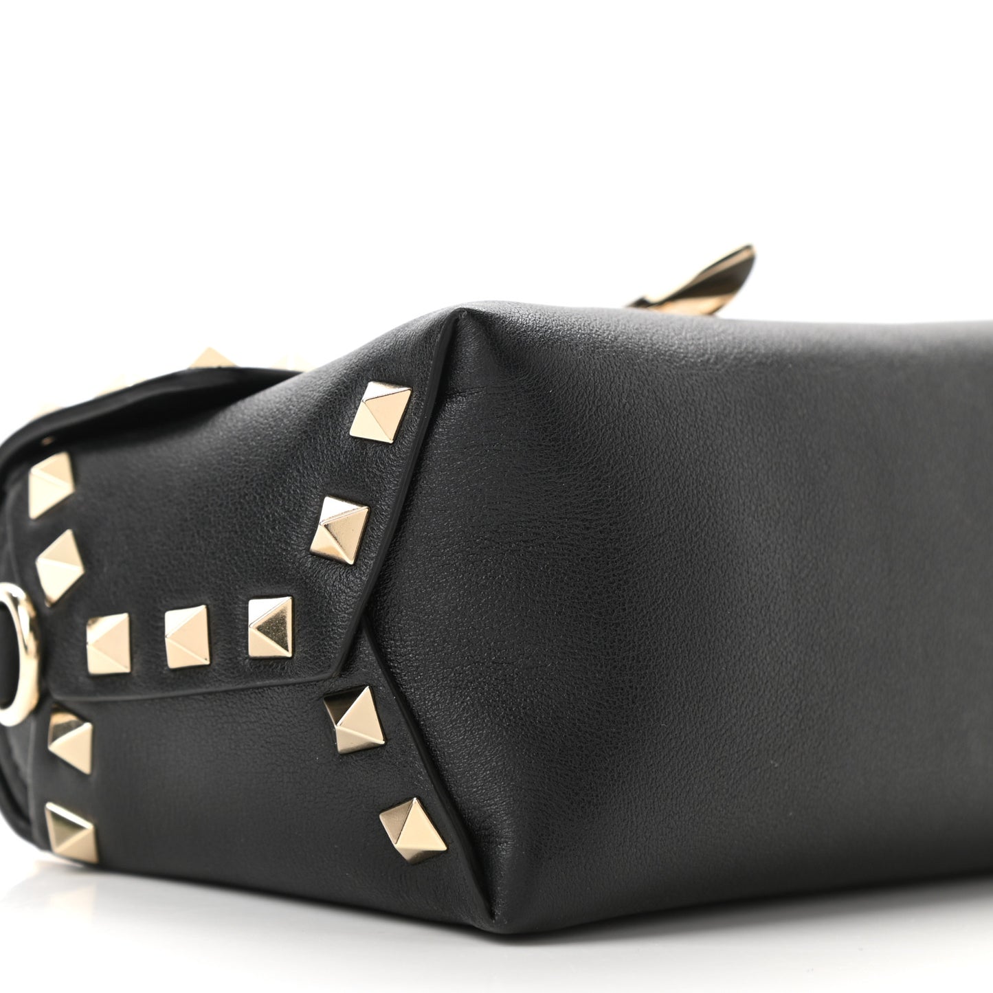 Vitello Mini Rockstud Crossbody Bag Black