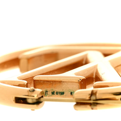 Louis Vuitton Metal Louise Hoop Earrings Gold 4 of 5